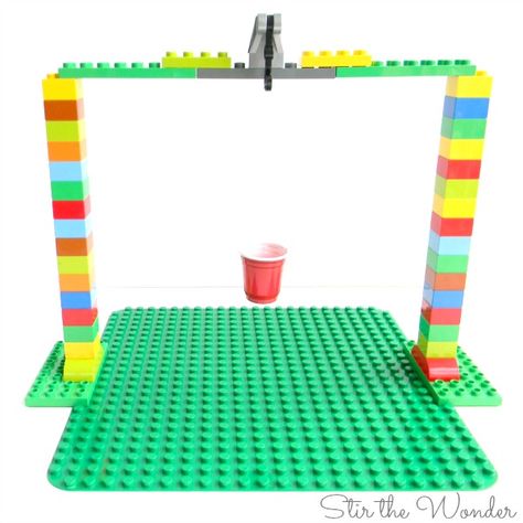 LEGO Duplo Pendulum Painting STEAM activity Pendulum Painting, Lego Camp, Stem Art, Robot Craft, Child Growth, Steam Activity, Library Crafts, Steam Ideas, Lego Education