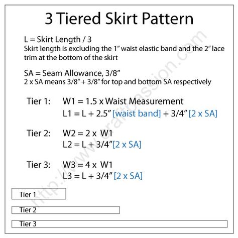 Here is the all time favorite 3 tiered skirt pattern to sew (all sizes). Be it long, short, mini, midi, or maxi, adjust the pattern with your desire length. - Page 2 of 2 3 Tier Skirt Pattern, Navajo Skirt, Maxi Skirt Pattern Free, Layered Skirt Pattern, Tiered Skirt Pattern, Tiered Dress Pattern, Cosplay Patterns, Maxi Skirt Tutorial, Maxi Skirt Pattern