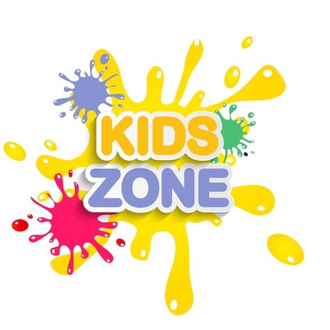 Abstract kids zone on white background. ... | Premium Vector #Freepik #vector #kids-zone #kids-label #kids-game #kindergarten-cartoon Kids Play Area Indoor, Kids Play Centre, Kids Branding Design, Kids Church Rooms, Kids Banner, Kids Salon, Toys Logo, Game Area, Kids Cartoon Characters