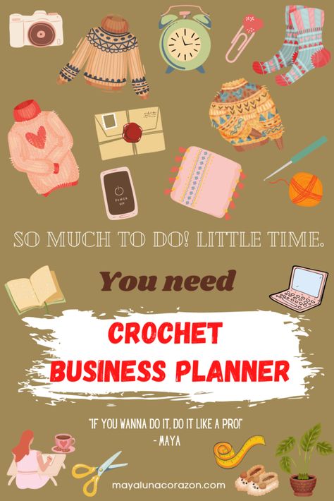 What is CROCHET BUSINESS PLANNER? It is a planner to help you organize your business. Each business model is different, but having a plan that helps you see what is most important to put your energy into is ESSENTIAL. You will receive printable files to download and work with it step by step to spend your time effectively. Below are what I will cover in the planner. #makemoneywithcrochet #organizeyourcrochetbizforsuccess How To Start Crochet, Knitting Business, Organize Your Business, Shop Name Ideas, Crochet Store, Small Business Organization, Small Business Planner, What To Sell, Crochet Shop