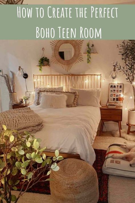 Teenage Boho Bedroom Room Ideas, Boho Teenage Girl Bedrooms, Boho Teen Bedroom, Girls Boho Bedroom, Cottage Bedrooms, Cottage Room, Teen Room Decor