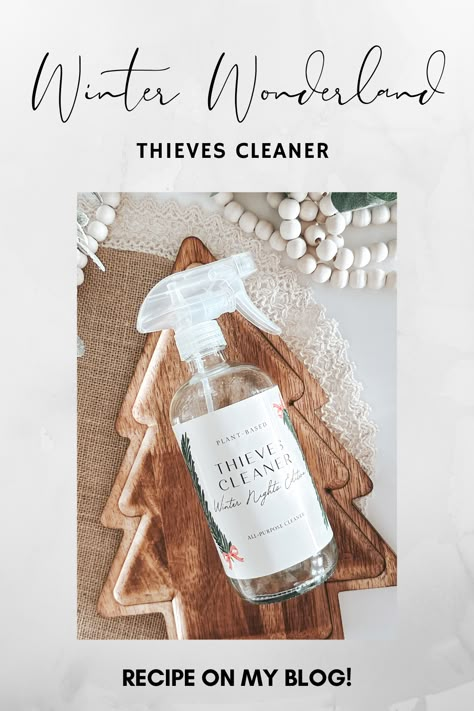 Thieves Cleaner Recipe Diy, Thieves Throat Spray Recipe, Young Living Christmas Diffuser Blends, Theives Oil All Purpose Cleaner Diy, Young Living Cleaning Recipes, Thieves Diffuser Blend, Diy Thieves Cleaner, Thieves Essential Oil Recipe, Thieves Cleaner Recipe