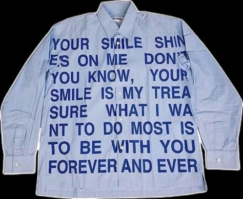 Junya Watanabe Poem, Comme Des Garcons Outfit, Cdg Shirt, Comme Des Garcons Shirt, Fire Fits, Junya Watanabe, Fashion People, T Shirts With Sayings, Printed Sweater