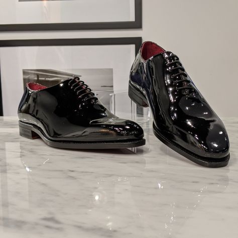 Tuxedo shoe custom with signature on heel and red bottom Md Shoes, Shoe Custom, Black Wedding Shoes, Black Formal Shoes, Wedding Shoes Boots, Tuxedo Colors, Custom Wedding Shoes, Gents Shoes, Tuxedo Shoes