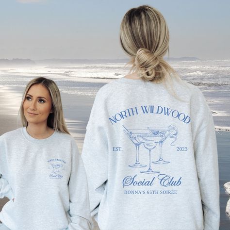 BeyondTheVowsCo - Etsy Unique Bridal Party Gifts, Club Merch, North Wildwood, Birthday Sweater, Custom Bachelorette, Club Sweatshirts, Birthday Party Shirt, Bachelorette Party Shirts, Club Shirts