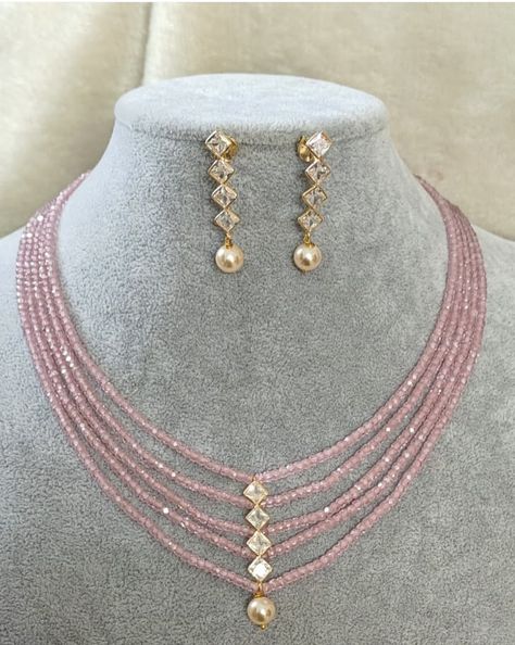 Beads Haram, Pretty Gold Necklaces, Fashion Jewelry Necklaces Gold, Polki Sets, Coral Jewelry Set, Jewelry Necklace Simple, New Gold Jewellery Designs, Fancy Jewelry Necklace, Gold Mangalsutra Designs