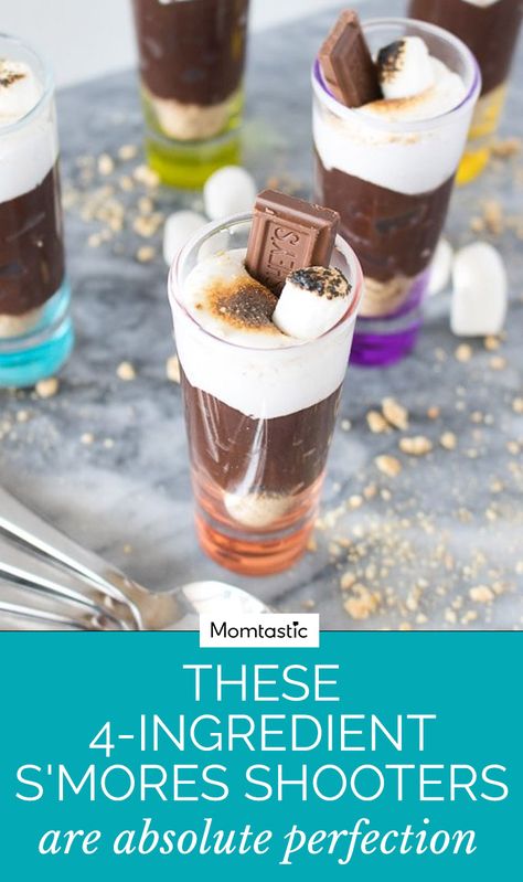 Smores Dessert Shooters, S’mores Parfait, S’mores Dessert Cups, S’mores Desert Cups, S’mores Dessert Shooters, S’mores Pudding Parfaits, Mini Dessert Shooters, Cake Shooters, Dessert Shooters Recipes