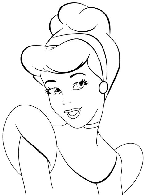 How to Draw Cinderella's Face with Easy Step by Step Drawing Tutorial - How to Draw Step by Step Drawing Tutorials Beauty Coloring Pages, Sleeping Beauty Coloring Pages, Cinderella Drawing, Cinderella Coloring Pages, Disney Character Drawings, Easy Disney Drawings, Disney Princess Colors, Disney Drawings Sketches, Disney Princess Coloring Pages