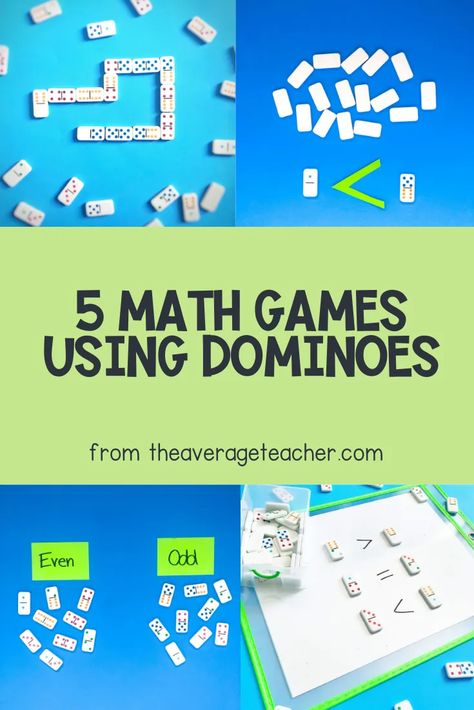 How to Engage Your Students Using Math Games with Dominoes Dominoes Math Games, Multiplication Fractions, Easy Math Games, Fact Fluency Games, Third Grade Math Activities, Math Fact Games, Math Night, Summer Math, Math Games For Kids