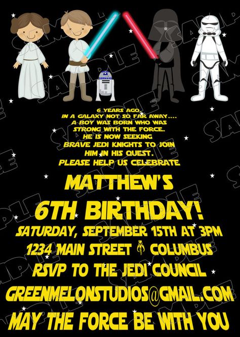 Free Printable Star Wars Birthday Invitations | Drevio ... Free Editable Star Wars Birthday Invitation, Star Wars Invitations Free, Star Wars Birthday Invitations, Star Wars Bday Party, Lego Star Wars Birthday, Decoracion Star Wars, Star Wars Printables, Birthday Star Wars, Lego Invitations