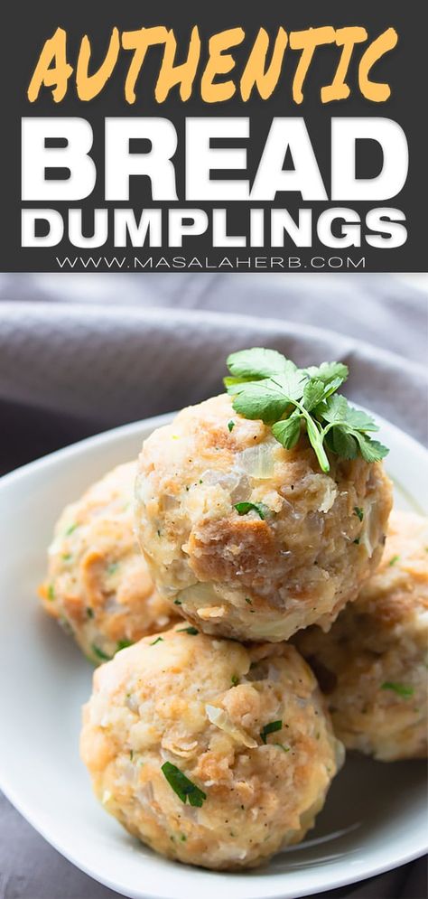 Knodel Recipe, Bread Dumplings Recipes, Bavarian Potato Salad, German Dumplings, Easy German Recipes, German Food Authentic, Round Bread, Bread Dumplings, German Bread