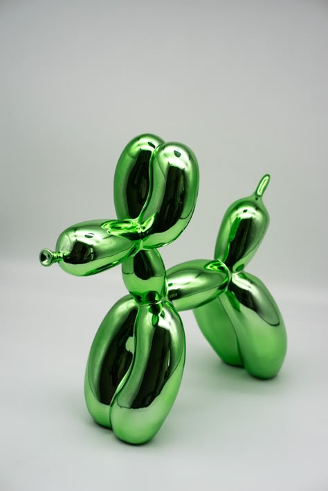 Editions Studio - Balloon Dog Vert - Sculpture - Contemporary Art - Plazzart Balloon Dog Sculpture, Fashion Illustration Sketches Dresses, Jeff Koons, Sketches Dresses, Dog Sculpture, Fashion Illustration Sketches, Balloon Dog, Balloon Animals, Balloon Art