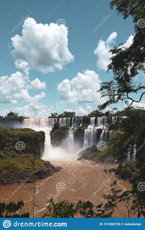 Photo about Iguazu wateralls in iguazu national park on the border of Brazil and Argentina. Image of falls, latin, hiking - 151068156 Iguazu National Park, Brazil And Argentina, Fall Borders, Iguazu Falls, Fall Images, On The Border, Niagara Falls, Borders, National Park