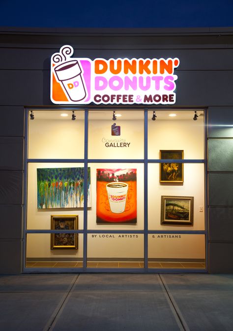 Fun fact: The DD at 1046 4th Street North in St. Petersburg, FL has a community art gallery! Dunkin Donut, Mister Donuts, American Diner, St Petersburg Fl, 4th Street, Dunkin Donuts Coffee, Family Matters, Coffee Cafe, Local Artists