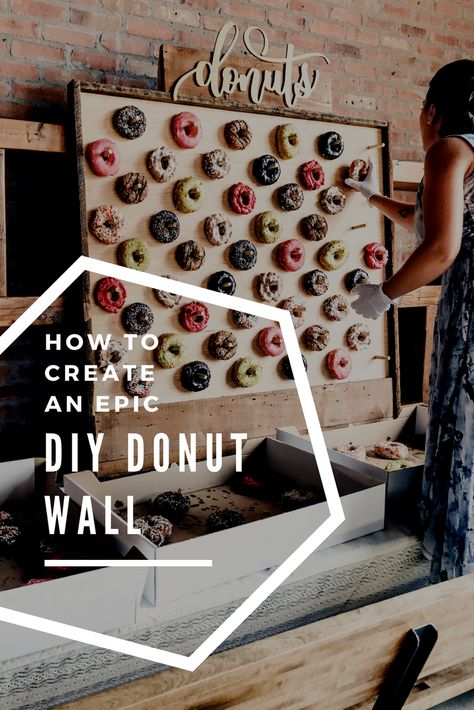 Donut Boards Wedding Diy, How To Make Donut Wall, How To Make A Donut Board, Donut Board Birthday, Donut Board Diy, Diy Dessert Table Ideas, Dessert Table Diy, Diy Donut Wall, Donut Wall Wedding