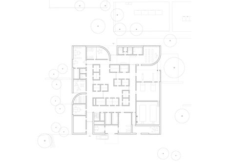 Auto Draft | Karamuk Kuo Architects Double Circulation, Karamuk Kuo, Architecture Drawing Plan, Curved Walls, Chicago Architecture, Set Apart, Ground Floor Plan, House Drawing, Design Research