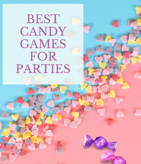 Candy Party Games, Games For Parties, Candyland Games, Classroom Party Games, Lollipop Birthday, Candy Theme Birthday Party, Candy Themed Party, Candy Land Birthday Party, Candy Games