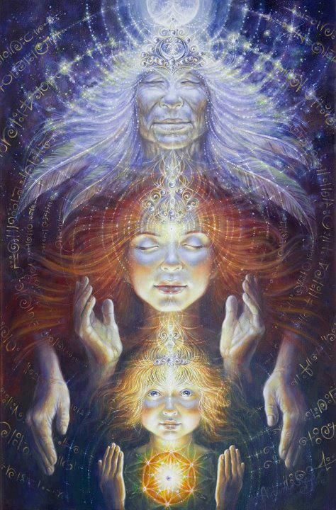 Maiden Mother Crone, Psy Art, Sacred Feminine, Triple Goddess, Goddess Art, Visionary Art, Sacred Art, Spiritual Art, Gods And Goddesses