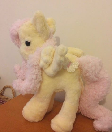 Fluttershy Stuffed Animal, Stuffies Aesthetic, Fluttershy Plush, Mlp Plush, Tiny Tower, Totoro Plush, Yellow Animals, Soft Pink Theme, Kawaii Doll