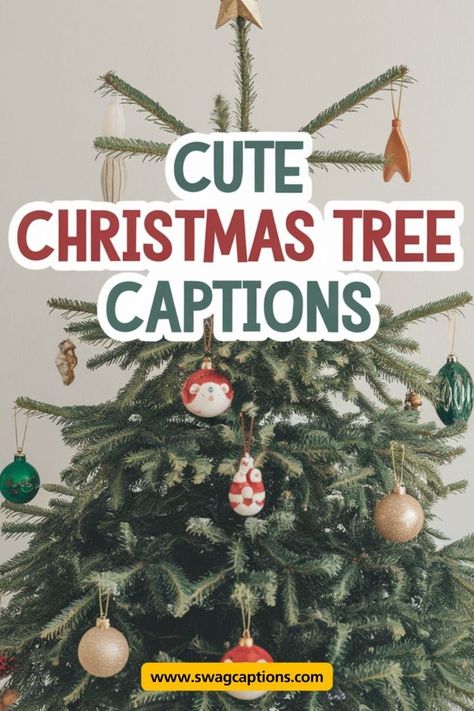 Cute Christmas Tree Captions for Insta Ready For Christmas Quotes, Christmas Tree Captions, Tree Captions, Funny Christmas Captions, Christmas Qoutes, Christmas Tree Quotes, The Perfect Christmas Tree, Perfect Christmas Tree, Cute Christmas Tree