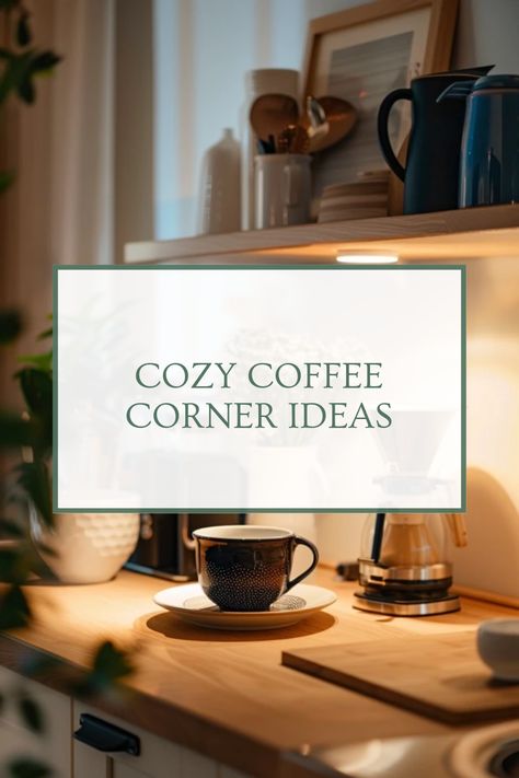 Explore creative and cozy coffee corner ideas inspired by Ikea. This pin features stylish furniture setups to maximize space for delightful coffee experiences. Perfect for anyone looking to design a coffee nook at home. Coffee Reading Nook, Coffee Corner Ideas Kitchen, Tea And Coffee Organization, Coffee Room Ideas, Coffee Sitting Area, Coffee Nook Ideas Small Spaces, Corner Coffee Bar Ideas, Cozy Coffee Corner, Coffee Corner Ideas