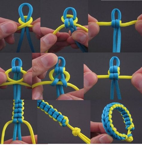 Paracord Bracelet Designs, Simpul Makrame, Paracord Bracelet Patterns, Paracord Armband, Paracord Bracelet Tutorial, Paracord Braids, Paracord Bracelet Diy, Paracord Diy, Blue Starfish