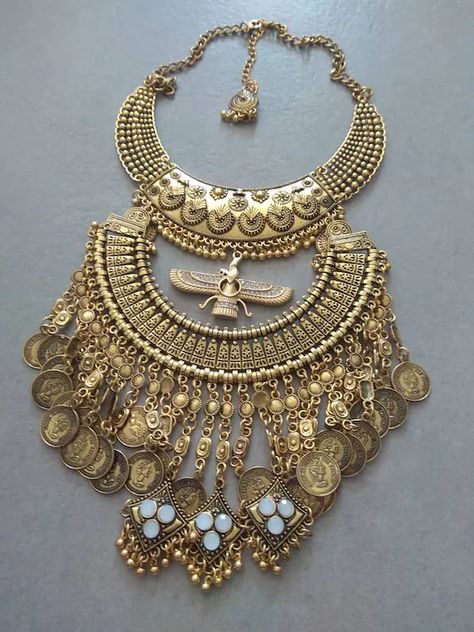 Persian Necklace, Persian Jewelry, Ancient Jewellery, Ancient Persian, Golden Necklace, Bib Necklaces, Original Gift, Silver Jewellery, Social Networks