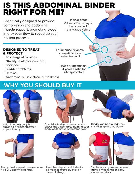 Amazon.com: BraceAbility 2XL Plus Size Bariatric Abdominal Stomach Binder | Obesity Girdle Belt for Big Men & Women with a Large Belly, Post Surgery Tummy & Waist Compression Wrap (46"-62" Body Circumference): Health & Personal Care Stomach Compression, Bariatric Tips, Gastric Surgery, Tummy Tucks Recovery, Sleeve Recipes, Abdominal Binder, Bariatric Diet, Sleeve Surgery, Diastasis Recti