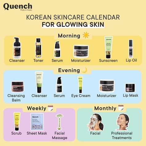 Dreaming of radiant, glass-like skin just like Koreans? Follow this skincare routine to achieve that flawless glow 😍 . . . . Visit the link in bio to checkout our #MadeInKorea skincare babies now 🌸 . . Also available at Nykaa, Amazon, Myntra and Purplle . . . . . . #QUENCHBotanics #MadeInKorea #SimplifiedKoreanSkincare #SkincareLove #SelfLove #GoodforSkin #SkincareRoutine #SkinCare #HealthySkin #KoreanSkincare #QUENCHSkinClub Professional Massage, Sunscreen Moisturizer, Moisturizing Serum, Lip Mask, Glass Skin, Cleanser And Toner, Lip Oil, Korean Skincare, Moisturizer Cream