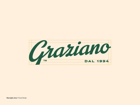 Graziano srl on Behance Italian Restaurant Logos, Italian Logo, Graphic Design Newspaper, Food Logo Design, Graphic Design Fonts, Restaurant Branding, Logo Restaurant, Typography Logo, Italian Restaurant