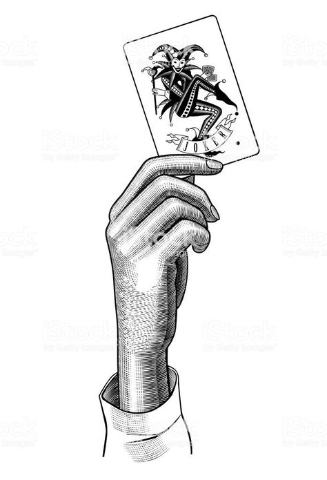 Hand Holding Card, Retro Concept, Joker Playing Card, Joker Card, Card Drawing, Hand Holding, Hand Art, Playing Card, Free Vector Art