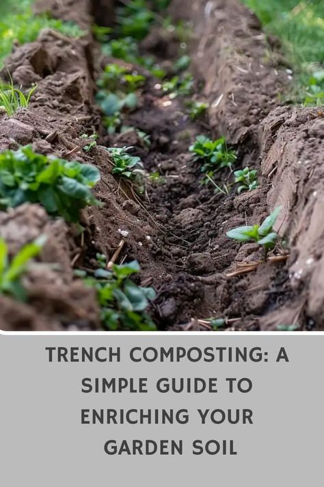 Learn how to enrich your garden soil with trench composting using our simple guide! Transform your kitchen scraps into nutrient-rich soil for luscious plants. Improve the health of your garden while reducing waste. Check out our easy steps to get started today! How To Start A Compost Bin, Trench Composting, Garden Ecosystem, Healthy Garden Soil, Soil Enrichment, Composting Methods, Vegetable Scraps, Kitchen Scraps, Compost Soil