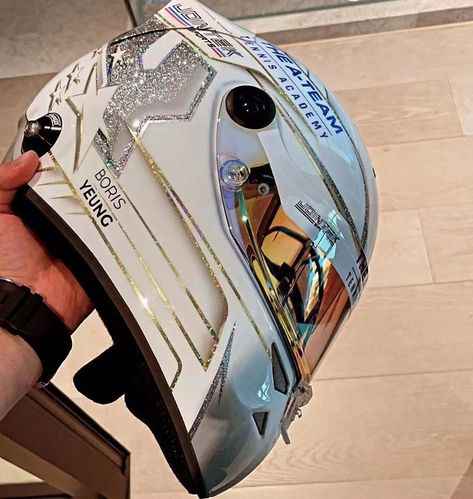 Racing Helmet Aesthetic, F1 Racing Helmet, Motorsport Helmet Design, Race Car Helmet Designs, Go Kart Helmet Designs, Helmet Design Karting, Karting Helmet Design Ideas, F1 Helmet Design Concept Art, Race Helmet Design