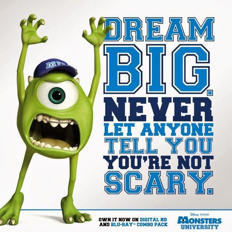 monsters university quotes monsters university quotes monsters ... Monsters University Quotes, Mike Wazowski Quotes, Monsters Inc Quotes, University Quote, Monster Quotes, Monster University Party, Monsters Inc University, Barbie Quotes, Disney Classroom