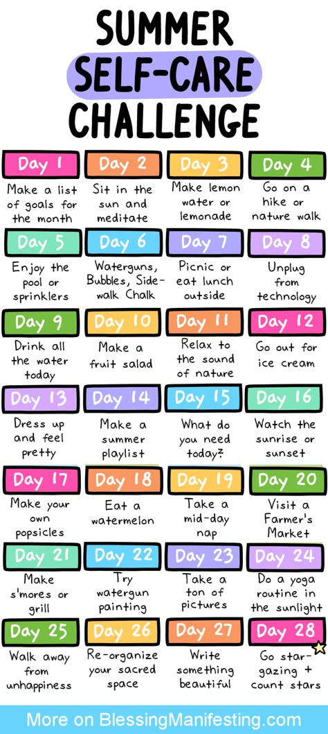 Summer Self Care Ideas, August Self Care, Summer Wellness, Summer Self Care, Cheat Day, Easy Yoga, Mental Wellness, Self Care Activities, Self Care Routine