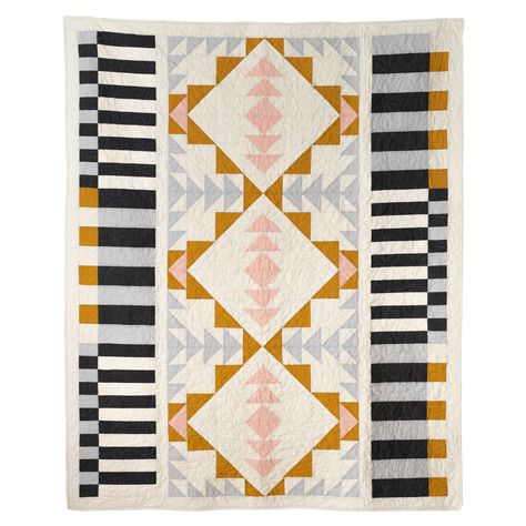 Navaho Quilt Pattern, Road Quilt, Quirky Quilts, Basic Quilting, Southwest Quilts, Sew Patterns, Basic Quilt, Geometric Quilt, Baby Swing