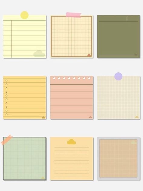 Notes Design Ideas, Mises En Page Design Graphique, Memo Pad Design, Note Doodles, Doodle Frame, Note Writing Paper, Memo Paper, Bullet Journal Stickers, 背景 シンプル