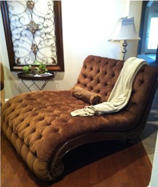 Double Chaise Lounge | Double Chaise Lounge | Interior Design Oversized Chaise Lounge, Chaise Lounge Indoor, Double Chaise Lounge, Lounge Interiors, Brown Couch, Movie Theatre, Reading Area, Dream Furniture, Fun Fabric