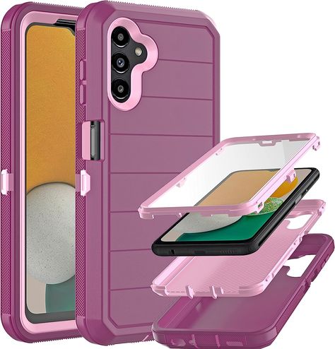 Compatible with the US version of Galaxy A13 5G,Galaxy A04 Case,Galaxy A04S Case. Triple-layer Defense: Inner Shell：PC Polycarbonate, Rugged Outer Cover：High-grade Silicone TPU，Combat Drops, Scratches, Bumps and Shocks.Unique Detachable Design & 3 in 1 Layers Protection: Shockproof ,Dust Protection , Scratch Protection and Drop Protection. with Stands Scratches, Bumps and Shock. Diy Galaxy, Water Proof Case, Marble Colors, Rubber Case, Diy Videos, Case For Samsung, Skin So Soft, Silicon Case, Wine Red