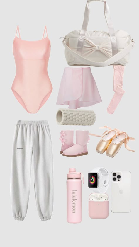 #myfirstshuffle Girly Ballet Outfits, Choreographer Outfit, Ballet Outfits Practice, Ballet Wishlist, Ballet Wear Aesthetic, Cute Ballet Outfits, Pink Dance Practice Outfit, Ballet Training Outfit Aesthetic, Ballet Fits