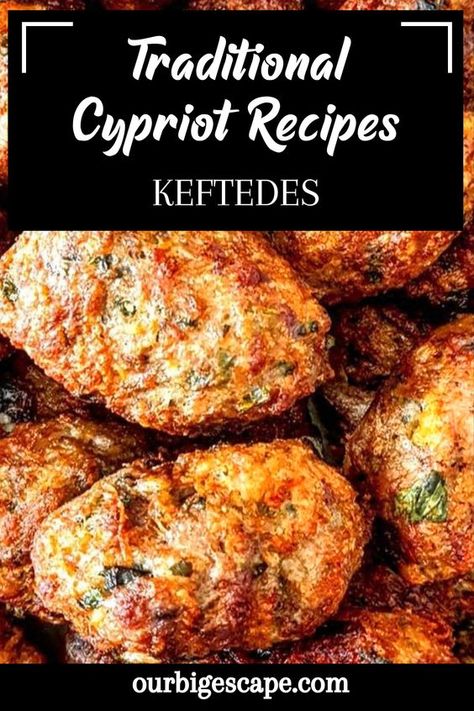 Keftedes Recipe, Cyprus Recipes, Fried Halloumi Cheese, Cypriot Recipes, Authentic Spanish Recipes, Cyprus Food, Cypriot Food, Greek Kitchen, Lithuanian Recipes