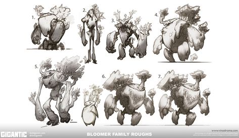 Gigantic > Creatures — Vinod Rams Visual Development, Creature Concept, Art Direction, Moose Art, Concept Art, Character Design, Humanoid Sketch, Humor, Animals