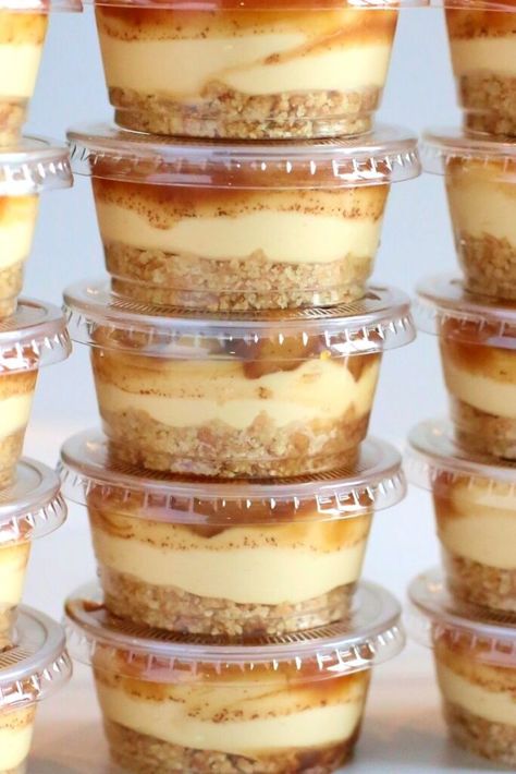 Fall Pudding Cups, Individual Wrapped Desserts, Unique Food Ideas To Sell, Food Truck Deserts, Easy Food Truck Desserts, Food Truck Desserts Ideas, Apple Chimichangas, Unique Food Truck Ideas, Selling Plates