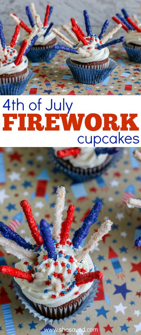 Bring on all of the red, white and blue! This EASY Fireworks Cupcake Recipe will be perfect for your 4th of July or Patriotic Celebration! Firecracker Cupcakes, Fun Kid Activities, How To Make Fireworks, Fireworks Cake, Raspberry Frosting, Piping Frosting, Blackberry Cake, July Desserts, Patriotic Desserts