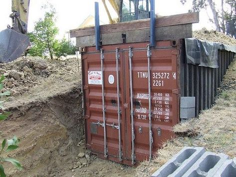 Shipping Container Sheds, Underground Shelter, Used Shipping Containers, Root Cellar, Storm Shelter, Underground Bunker, Container Buildings, Survival Shelter, Casa Container