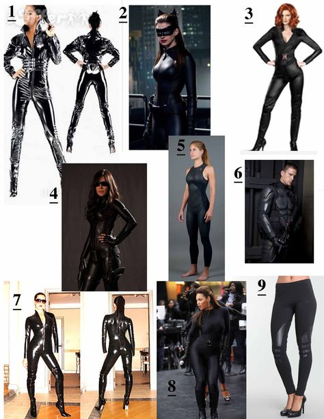 female spy suits, I like number 5 maybe with a belt and boots Spy Fancy Dress Women, Female Agent Outfit, Undercover Spy Costume, Cute Spy Costume, Female Spy, Spy Suit, Spy Clothes, Female Spy Outfit, Spy Halloween Costume Woman