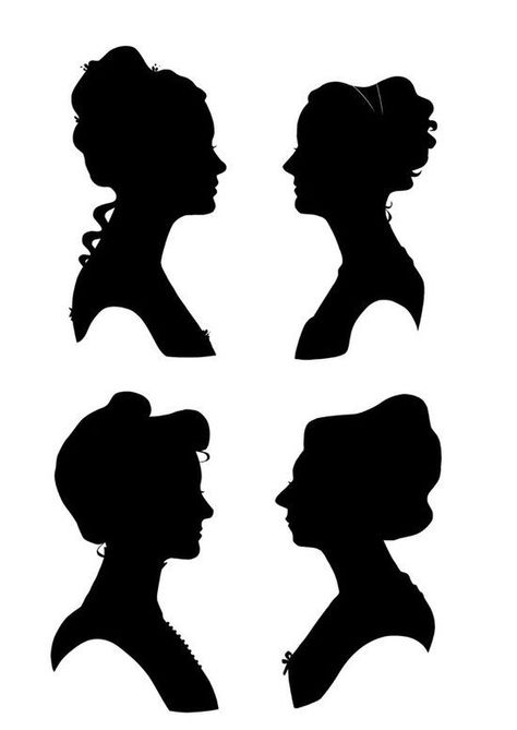 . Victorian Silhouette, Silhouette People, People Pictures, Silhouette Images, Silhouette Stencil, Gibson Girl, Vintage Silhouette, Silhouette Portrait, Victorian Women