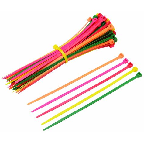 cable tie with different colour Organize Wires, Cable Tray, Fluorescent Orange, Harbor Freight, Cable Clips, Cable Tie, Stainless Steel Cable, Cable Ties, Zip Ties