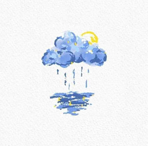 Blue Drawings, Cloud Tattoo, Desain Buklet, Getting A Tattoo, Cloud Drawing, Minimalist Tattoos, Pretty Drawings, Cute Doodles Drawings, Best Tattoo Designs