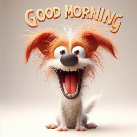 Fun Dog Art Morning Gifs, Good Morning Cartoon, Friendship Memes, Good Morning Wishes Gif, Lovely Good Morning Images, Happy Day Quotes, Funny Day Quotes, Baby Animal Drawings, Good Morning Funny Pictures